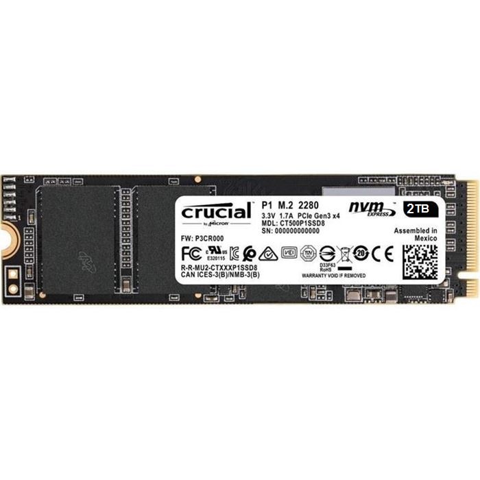 SSD Crucial P۲ ۲TB ۳D NAND NVMe M.۲ internal